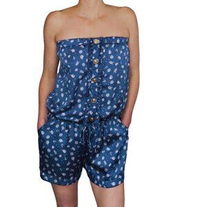 "St. Tropez" Nautical Ruffle Romper | Size: M